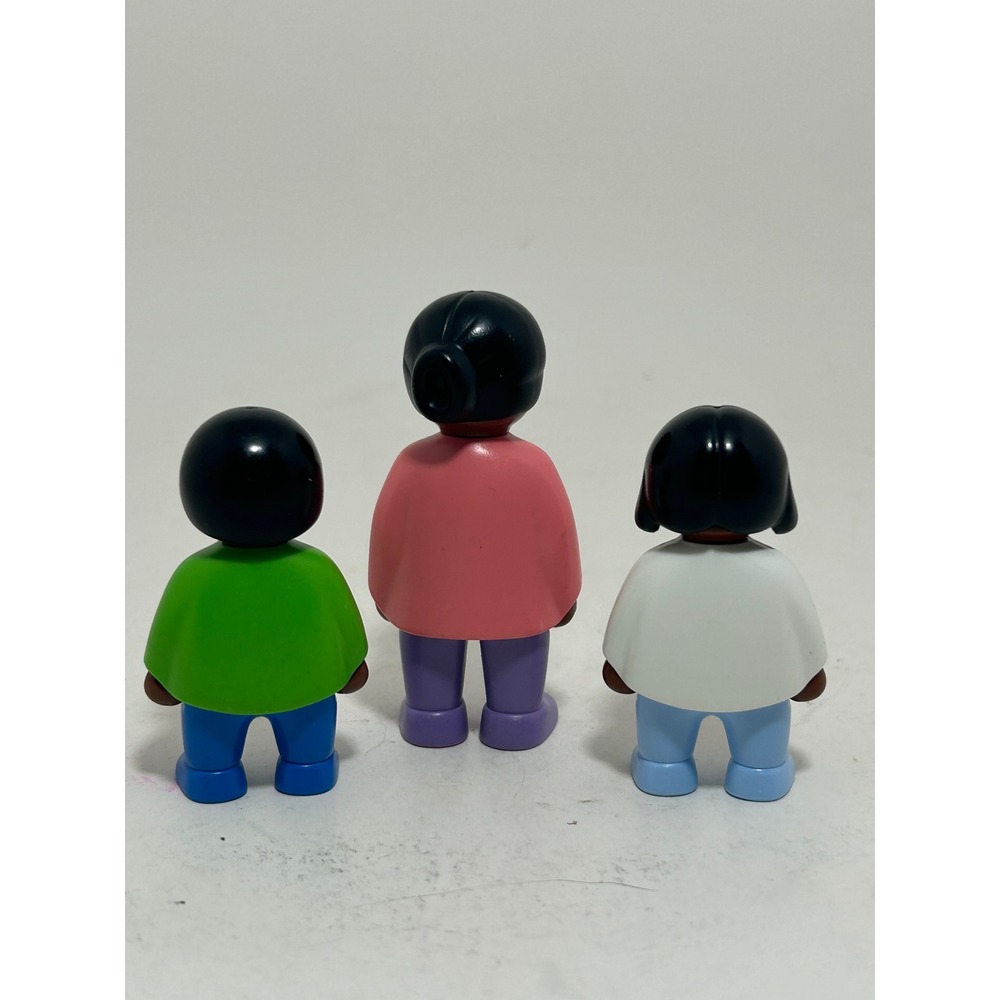 Playmobil 1.2.3 Family Figures Set Mother Boy Girl African American 3pc Toy Lot - Picture 2 of 2